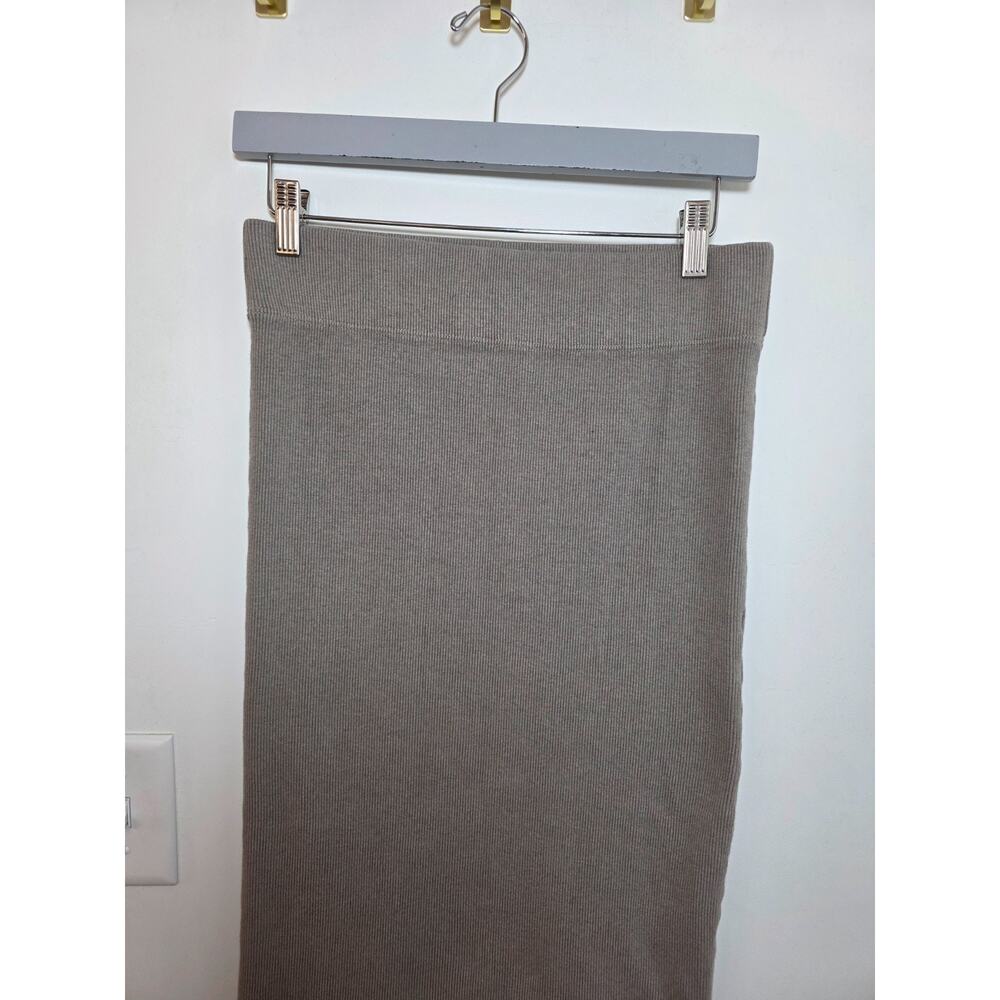 James Perse Cotton Stretch Ribbed Knit Midi Skirt Size 3 (L) - Picture 3 of 9